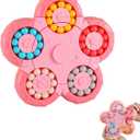 YUDANSI Magic Bean Puzzle Toy, Rotating Magic Bean & Fidget Cube 2-in-1, Rotating Magical Cube Fidgets Gift for Kids Boys Girls Age 3+, 5-7, 8-12, Brain Teaser Fingertip Toys for Teens Adults