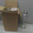 Glass Juice Bottles with Lids 25 oz Reusable Glass Water Bottles with Stainless Steel Caps 4 Pack, BPA Free,Leak Proof,Dishwasher Safe,for Refrigerator, Juicing, Iced Coffee, Cold Brew