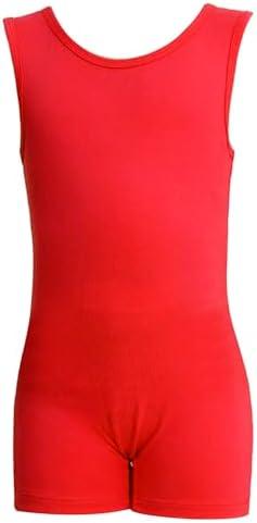 WEGETIT Gymnastics Leotards for Girls Sleeveless Black Leotard Toddler Dance Tank top Biketards with Shorts Kids Bodysuit