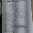 SEREED Baby Balance Bike for 1 Year Old Boys Girls 12-24 Month Toddler Balance Bike, 4 Wheels Toddler First Bike, First Birthday Gifts