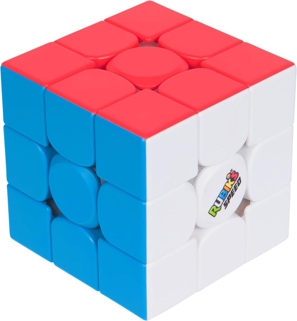 Rubiks Cube, 3x3 Magnetic Speed Cube for Super Fast Solves, Twisting Fidget Toy, Challenging Brain Teaser & Sensory Puzzle for Adults, Teens, & Kids, for Ages 8 & Up