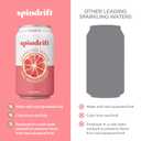 Spindrift Sparkling Water, Grapefruit Flavored, Made with Real Squeezed Fruit, (Only 15 Calories per Can), 12 Fl Oz (Pack of 24)