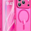 FNTCASE for iPhone 17 Pro Max Case: [Compatible with Magsafe] Translucent Matte Cases with [Full Camera Protection] [Screen Protector] Military Grade Shockproof Protective Phone Cover - Hot Pink