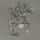 HandMade Glass Rhinestons DIY Clothing Appliques Patch Beads Applique for Jeans Jacket Dress Bags and Other DIY Projects Decoration Beading Flower Applique by Pair (Silver)