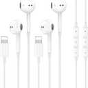 2 Pack [Apple MFi Certified] Wired Headphones for iPhone 14 13 12 Pro Max | for iPhone Earbuds with Built-in Microphone & Volume Control Nosie Reduction Earphones for iPhone 14 13 12 11 Pro Max XS XR X