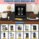 Silicone Coffee Maker Mat for Coffee Bar (19" x 12"), Non-Slip Espresso Machine Mat with 0.44" Raised Edges, Waterproof Coffee Bar Accessories & Countertop Protector, Heat Resistant & Dishwasher Safe