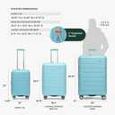 Traveler's Choice Pagosa Hardshell Expandable Luggage with Spinner Wheels, Baby Blue, 30-Inch Large