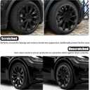 Wheel Rim Protect for Tesla Model Y 20" (2020-2024), Easy-Install Hubcaps Wheel Cover, Scratch-Resistant Car Tire Trim Rings, Stylish Design for Induction Wheels, Matte Black 4Pcs Model Y Accessories