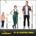 Jardineer Garden Rake for Leaves - Adjustable Metal Leaf Rake with Expandable Head and 59 Inch Long Handle, Yard Rake for Leaves, Debris, Tight Spaces and Yard Waste Removal