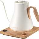 INTASTING Electric Kettle, Gooseneck Electric Kettle, 1 Precise Temperature Control, Stainless Steel Interior, Quick Heating for Pour Over Coffee, Tea & Boiling Water, 0.9L (Cream White)