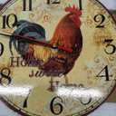 TAHEAT Farmhouse Rooster Wall Clock Battery Operated Silent Arabic Numerals Clock, Country Vintage Wall Clocks for Home/Office/School, 8 Inch