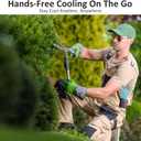 4 x Portable Clip On Fan for Under Shirt, Waist Fan Clip On Belt, 4-in-1 Rechargeable Body Fans with LED Light, Phone Stand, Fast Charging 4-Speed Hip Personal Fans for Baby, Mowing, Work, Kitchen, Truck (Black)