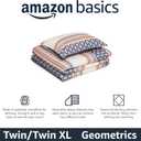 Amazon Basics Lightweight Microfiber Comforter Set, 2-Piece, Twin/Twin XL, Harmonized Geometrics