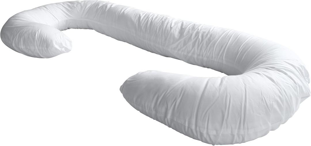 Comfort Body Pillow White - Pregnancy Pillow Cover - Pillow Cover - Grey Jersey Replacement Cover For Comfort Body Pillow - For Pregnancy Pillow - Maternity Pillow