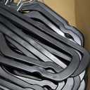 Higher Hangers Slim Black (Non-Velvet) Short Neck Vertical-Space-Saving Clothes Hangers, 40-Pack, Reduce Wrinkles & Max Closet Space in Home, Apartment, Dorm, RV, Boat, Yacht