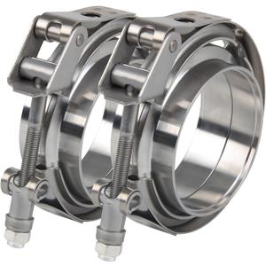 3 3 inch Quick Release V Band Clamp with Male Female Flanges 304 Stainless Steel 2pcs
