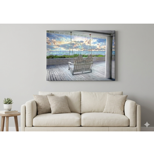 DI SA 12×24 Swing At Beach Framed Art