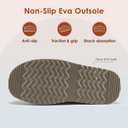 Vilanva Platform Slippers for Women Cozy Fur Lined Slip on Mary Jane Winter Shoes Warm Comfy House Slippers for Indoor Outdoor (8.5, Taupe)