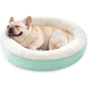 Love's cabin Round Donut Cat and Dog Cushion Bed, 30in Pet Bed for Medium or Large Dogs, Anti-Slip & Water-Resistant Bottom, Soft Durable Fabric Pet beds, Washable Calming Cat & Dog Bed Teal