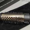 24K Gold Thermal Brush, Blowout Long Lasting Look Curling Brush, 30s Fast Heated Round Brushes 1.5" Makes Hair Smoother Get Natural Curls, 5 Temp Settings, Universal Voltage for Travel, Easy to Use