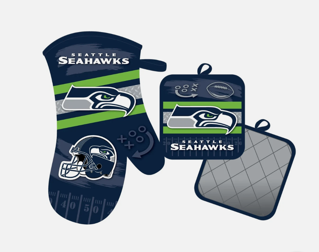 Seattle Seahawks Oven Mitt and Pot Holder Set