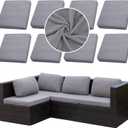 Outdoor Cushion Covers Set,8PCS Patio Furniture Couch Seat Slipcovers, Replacement for Sofa Sectional Chair (Cover Only)