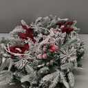 Christmas Wreath Decoration Decorative Wall Hanging Rustic Ornament Garland Xmas Wreath for Party Window Home Farmhouse Patio, 40cm