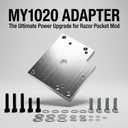 Motor Adapter Plate Compatible with Razor Pocket Mod Gen1&RSF350, Precision Bolt-On MY1020 Motor Upgrade Mount Kit, Bracket with Perfect Chain Alignment, No Drilling Required