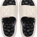 Glitopper Magnetic Acupressure Slippers Massage Slippers Acupressure Foot Shoes Reflexology Sandals Gift for Men Women Reduce Feet Neuropathy Pain Relief(Us Women 8.5-9.5/ Men 6.5-7.5,White)