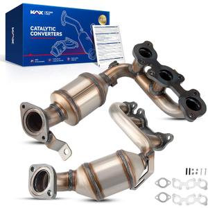 KAX Left, Right and Rear Catalytic Converter Kit Compatible with Lexus, Toyota Highlander 2004-2007 3.3L, RX330 2004-2006, Sienna 2004-2006 3.3L, 16392, 16394, 40373, 40374, 641290(EPA Compliant)