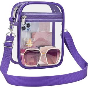 Clear Bag Stadium Approved Clear Purse for Women Clear Crossbody Bag for Stadium Events Concerts Festivals