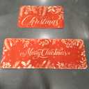 Christmas Kitchen Rug Sets of 2, Xmas Holly Pine Branches Leaves Kitchen Mats