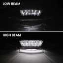 LED Headlight for Polaris Slingshot, Front Center Head Lamp Head Light with Hood Bracket for Polaris Slingshot S GT R LE SL SLR 2020-2023 Modified Accessories, Replace OEM #2414866