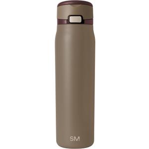 Simple Modern Mesa Loop Water Bottle with Covered Straw and Handle | 30oz Cup Holder Friendly Insulated Stainless Steel Bottles for Travel, Sports and School | Hazelnut