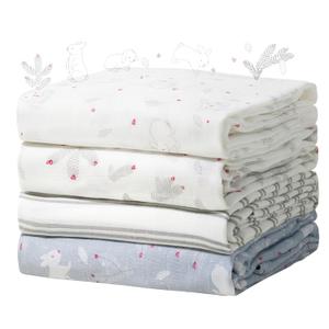 Momcozy Muslin Swaddle Blankets, Ultra Soft Neutral Baby Essentials Must Haves Registry Search, Breathable Large 47'' x 47'' Newborn Boys Girls Swaddle Receiving Blanket, Sugar Bowl Bunny