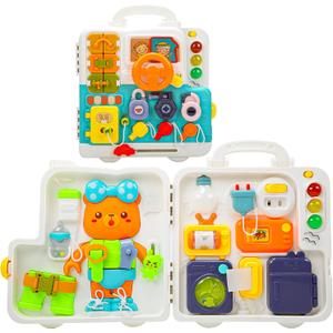 CUTE STONE Busy Board Montessori Toys for Toddler, Baby Learning Sensory Educational Travel Toy, for Boys and Girls