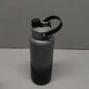 POWCAN 40 oz Insulated Water Bottle with 2-in-1 Straw and Spout Lid, Keep Cold 24H, Leak-Proof, BPA-Free, Double Wall Stainless Steel Water Bottle for Sports, Gym, Travel, and School (Obsidian)