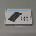 TRELC Wireless Numeric Keypad, Mini 2.4G 18 Keys Number Pad, Portable Silent Financial Accounting Numeric Keypad Keyboard Extensions with Wireless Mouse for Laptop, PC, Desktop, Notebook(Black)