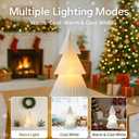 19.7in Giant Light Up Honeycomb Paper Christmas Tree, Indoor Christmas Decorations and Holiday Centerpieces for December Holiday Season Home Office and Xmas Party Supplies
