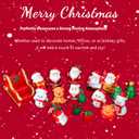 17 Pieces Mini Resin Christmas Ornaments, Miniatures Figures Tiny Decor, Santa Claus Snowman Christmas Tree Reindeer Gifts for Snow Globe Xmas Home Party Cake Toppers Dcor (17)