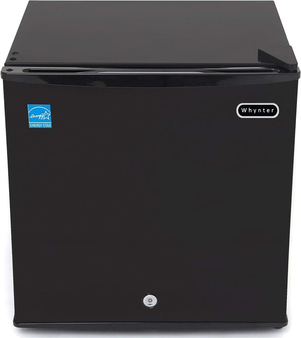 Whynter Upright Small Freezer Mini Freezer with Lock for Bedrooms, Dorms, Garages, Offices CUF-110B, Black Energy Star, 1.1 Cu Ft
