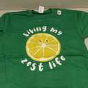 Living My Zest Life Funny Positive Quote T-Shirt, Medium