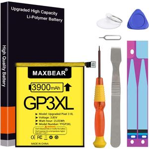 Pixel 3 XL Battery, (Upgraded) MAXBEAR 3900mAh 3.85V Li-Polymer Replacement Battery for HTC Pixel 3 XL G013C with Repair Tool Kit