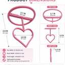 Floating Heart Betta Training Ring, Heart Active Betta Training Floating Ring, Floating Feeder, Betta Loops for Aquarium Decor, Pink, 3.8in x 3.7in (Pink, Single)