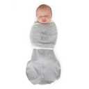 SwaddleDesigns 6-Way Omni Swaddle Sack, Arms Up Swaddle for Newborn, More Options to Calm Startle Reflex, Improves Sleep, Small, 0-3 Month, 6-14 lbs, Gray, Hello World