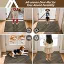COSY HOMEER Front Door Mat Low Profile Non-Slip Doormat for Entryway, Absorbent Dirt Trapper Washable Entrance Mat, Sturdy Polyester Doormats (48"x32", Brown)