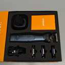 oneisall Cordless Professional Dog Grooming Clippers, 2-Speed Dog Clippers for Grooming Heavy Duty/Thick Hair, Detachable Carbonized Steel Blade Metal Combs, Removable Battery(Blue)