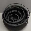 Zesua Halloween Decorations - 6 in 1 Package Large Black Plastic Witches Cauldron - Cauldron Candy Bowl - Trick or Treat - Cauldron Pot for Indoor Outdoor Party Table Decor