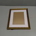 VIOLABBEY 8x10 Matte Gold Picture Frame, Display 5x7 Photo with Mat or 8x10 without Mat, Ornate Vintage 8 x 10 Matte Gold Frame for Wall Decor or Tabletop Display