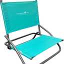 Caribbean Joe Folding Beach Chair, 1 Position Lightweight and Portable Foldable Outdoor Camping Chair, Teal